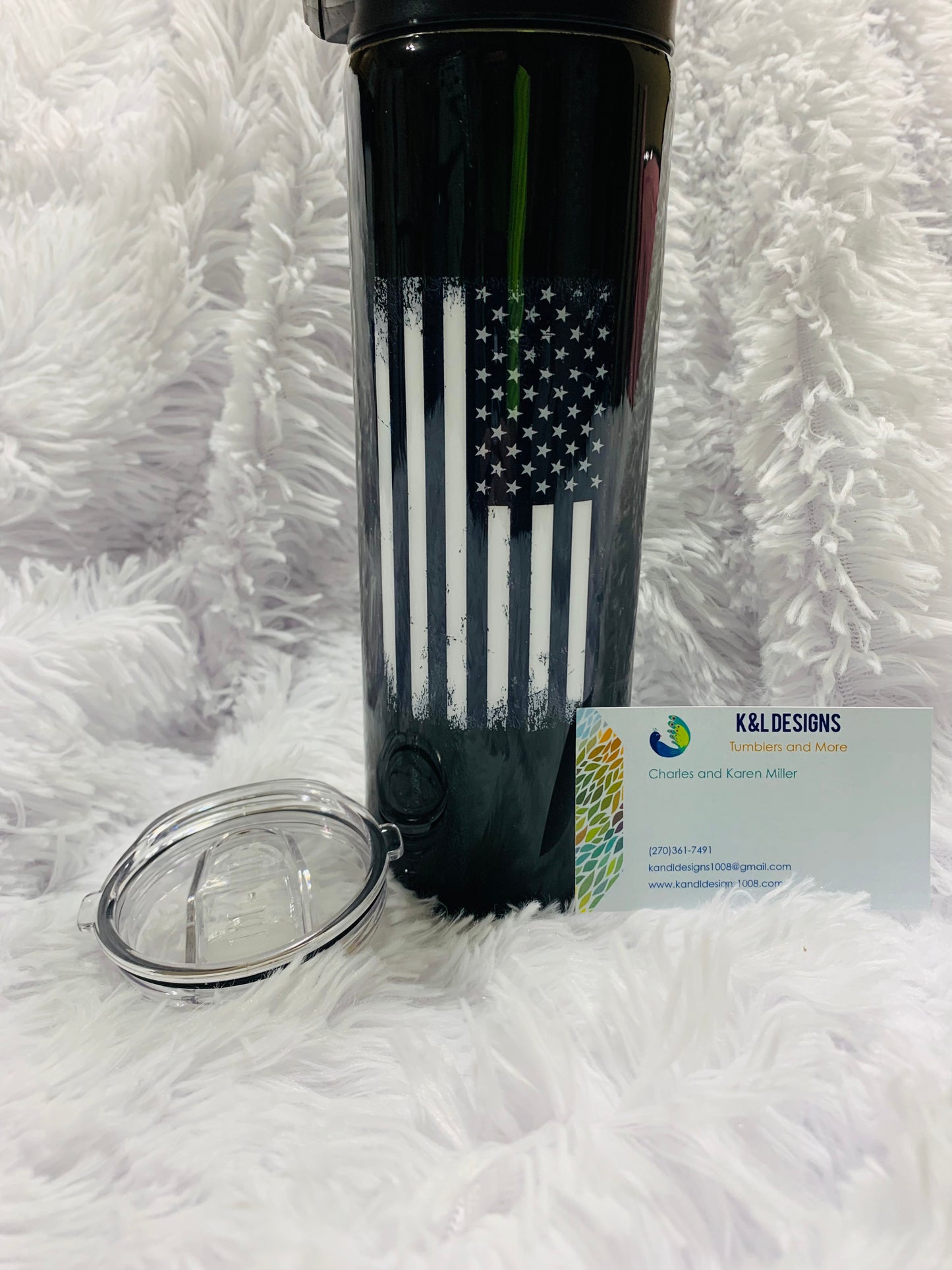 20oz skinny duo American Flag